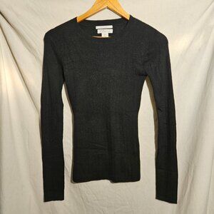 Nordstrom Signature Cashmere Crewneck Black Sweater size XS